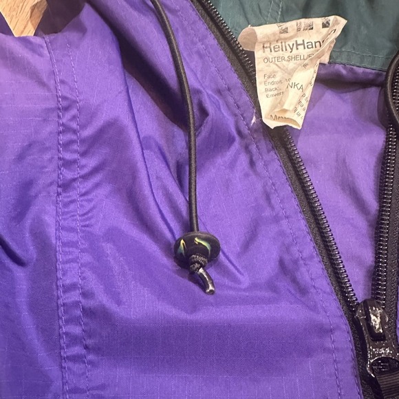 Vintage 90s Helly Hansen Windbreaker Jacket Women's Small - Purple Green Outdoor - Picture 4 of 7